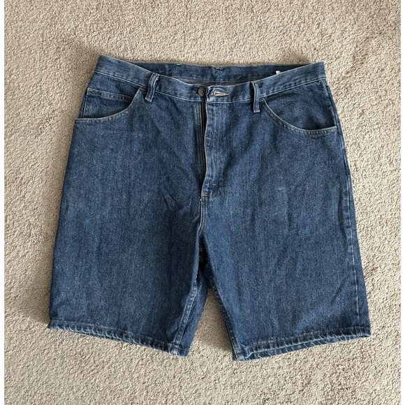 VTG Mens Wrangler Denim Shorts 38 Regular Blue Jeans Classic Y2K - Picture 1 of 5